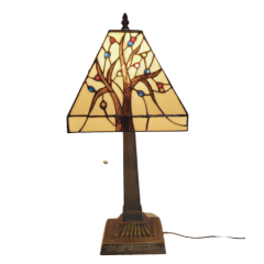 TREE OF LIFE STAINED GLASS LAMP